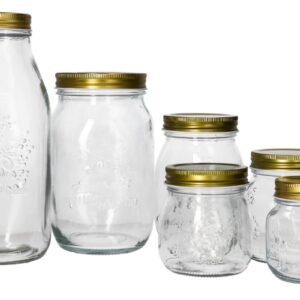 Danny home Glass Storage Jar With Steel Lid- set of 6